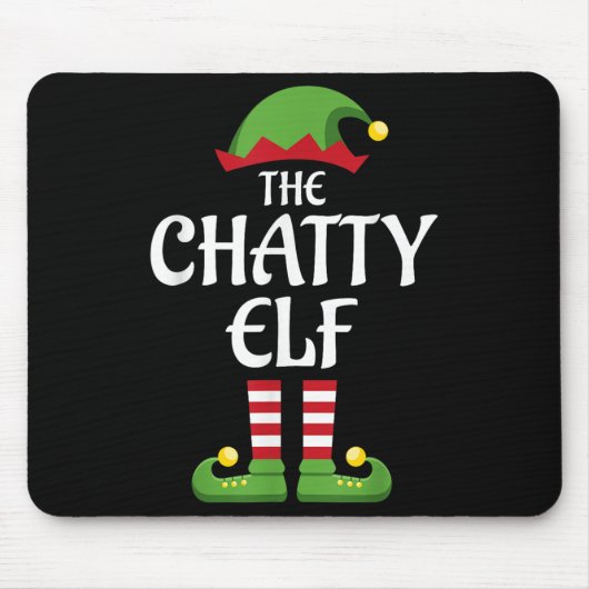 Tapis De Souris Chatty Elf Famille de jumelage Noël (Devant)