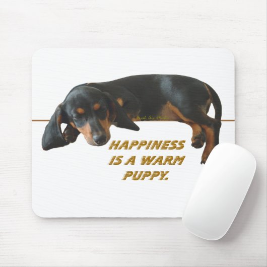 Tapis De Souris Chaud Chiot Bonheur Mouser Pad (Avec souris)