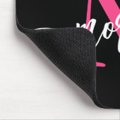 Tapis De Souris Chaud rose noir moderne Script Girl Monogramme Nom (Coin)