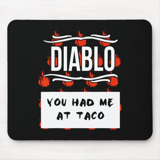Tapis De Souris CHAUD SAUCES Groupe Halloween DIABLO SAUCE Vous M' (Devant)