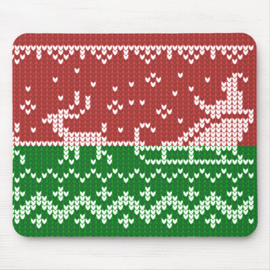 Tapis De Souris Chaudron moche Le Père Noël traîne et rennes (Devant)