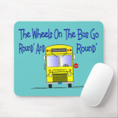 Tapis De Souris Chauffeur de bus "les roues sur l'autobus " (Avec souris)