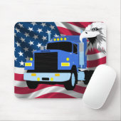 Tapis De Souris Chauffeur de camion Mousepad avec le drapeau et (Avec souris)