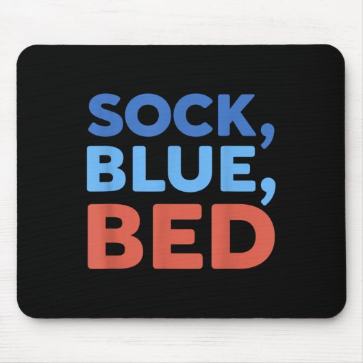 Tapis De Souris Chaussette Bleue Lit Mème Drôle _1 (Devant)