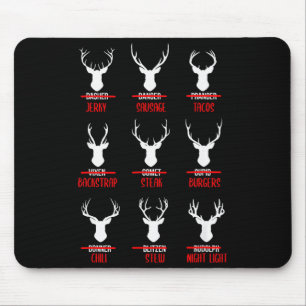 Tapis De Souris Chaussettes drôles de Noël Santa Liste de rennes p