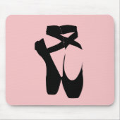 Tapis De Souris Chaussure à pointe de ballon noir (Devant)