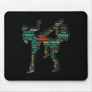 Tapis De Souris Chaussure de boxe de kickboxing Boxeur Savate de p