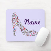 Tapis De Souris Chaussures à talon élevé Collage Stiletto Art (Avec souris)