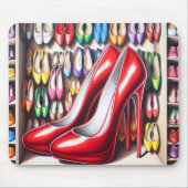 Tapis De Souris Chaussures Rouges Dans Le Closet (Devant)