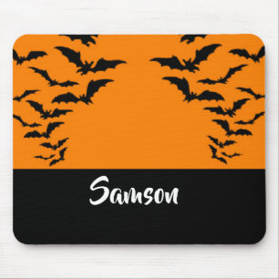 Tapis De Souris Chauve-souris sur orange