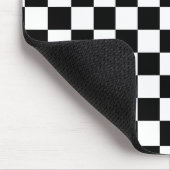 Tapis De Souris Checkerboard pattern black and white (Coin)