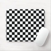 Tapis De Souris Checkerboard pattern black and white (Avec souris)