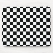 Tapis De Souris Checkerboard pattern black and white (Devant)
