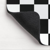 Tapis De Souris Checkered noir et blanc (Coin)