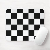 Tapis De Souris Checkered noir et blanc (Avec souris)