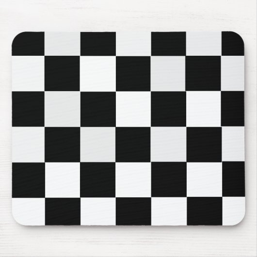 Tapis De Souris Checkered noir et blanc (Devant)