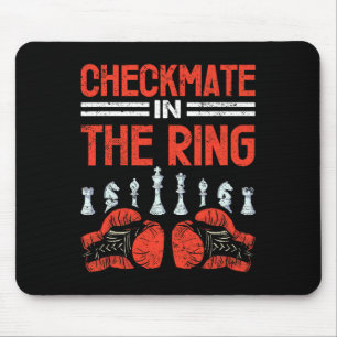 Tapis De Souris Checkmate Dans La Fusion De Boxe D'Échecs Anneau