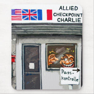 Tapis De Souris Checkpoint Charlie, Berlin, bande dessinée (ct)