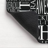 Tapis de souris Cheerleading de nuage de mot noir (Coin)