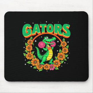 Tapis De Souris Cheerleading Gator Floral Rétro Retour à l'école S