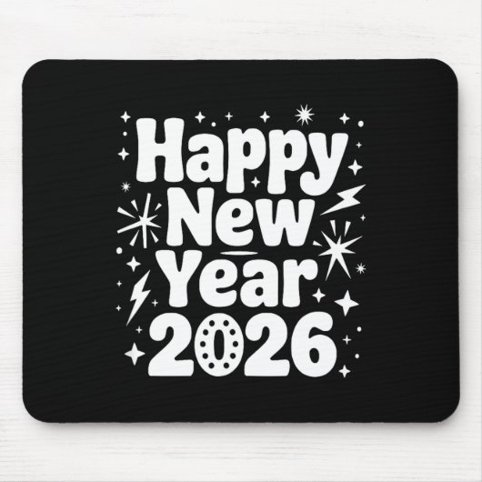 Tapis De Souris Cheers To 2026 Happy New Year Party (Devant)