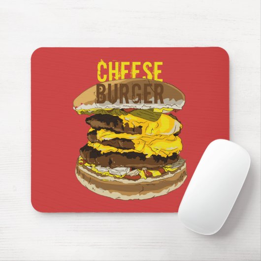 Tapis De Souris Cheeseburger Mousepad (Avec souris)