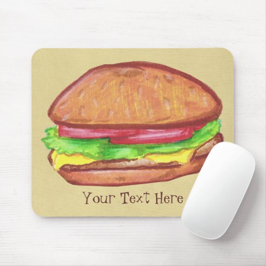 Tapis De Souris Cheeseburger Mousepad (Avec souris)