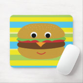 Tapis De Souris Cheeseburger rétro (Avec souris)