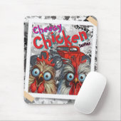 Tapis De Souris "Cheesy Chicken Selfies" Hot Rod Mouse Pad (Avec souris)