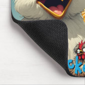Tapis De Souris "Cheesy Chickens Terry & Kay Silkie Chickens" (Coin)