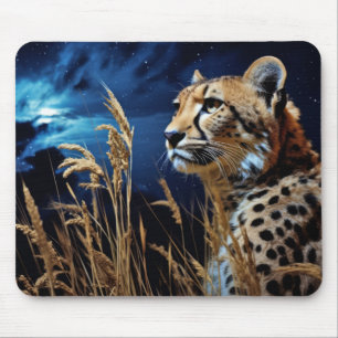 Tapis De Souris Cheetah Animal Faune Wilderness Art coloré