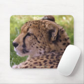 Tapis De Souris Cheetah Big Cat Wildlife Photo Mousepad (Avec souris)