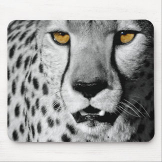 Tapis De Souris Cheetah en noir et blanc