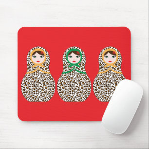 Tapis De Souris Cheetah Print Matryoshka Mousepad