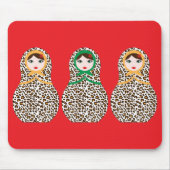 Tapis De Souris Cheetah Print Matryoshka Mousepad (Devant)