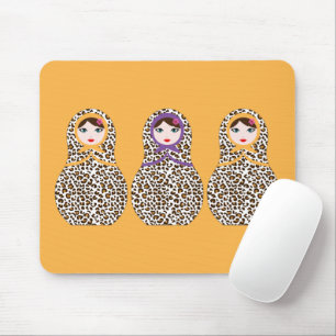 Tapis De Souris Cheetah Print Matryoshka Mousepad