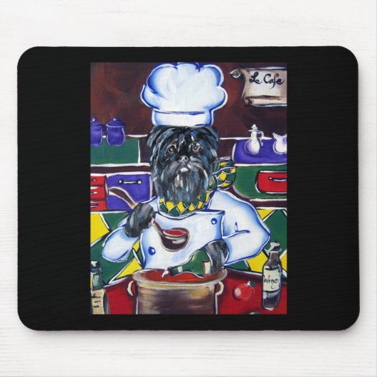 Tapis De Souris Chef Affenpinscher (Devant)