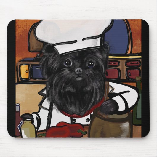 Tapis De Souris Chef Affenpinscher (Devant)