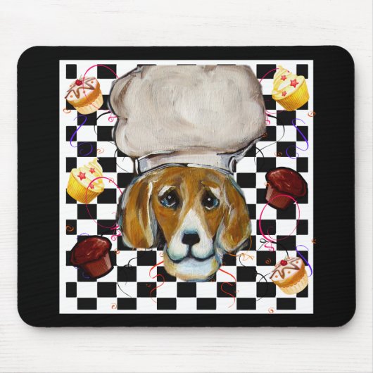 Tapis De Souris Chef beagle (Devant)