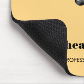 Tapis De Souris Chef casquette et cuillères silhouette beige (Coin)