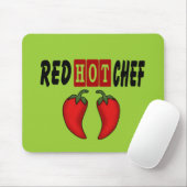 Tapis De Souris Chef chaud rouge (poivrons rouges) (Avec souris)