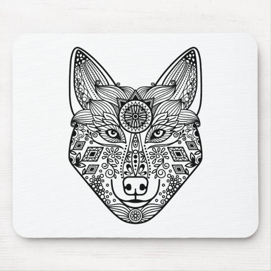 Tapis De Souris Chef inspiré de loup (Devant)