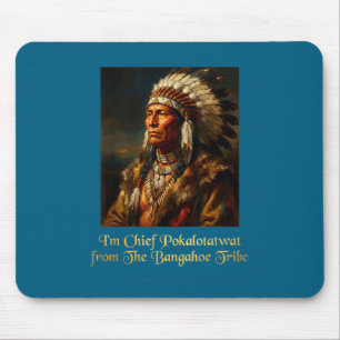 Tapis De Souris Chef pokalotatwat de la tribu indigène natif