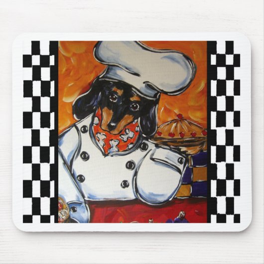 Tapis De Souris Chefs Dachshund (Devant)