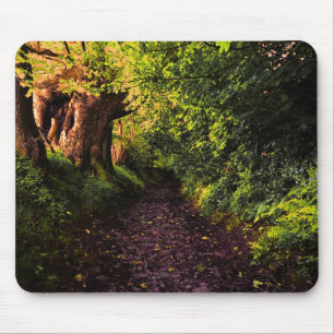 Tapis De Souris Chemin dans la Mousepad de Sombre Bois