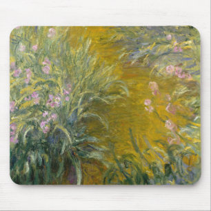 Tapis De Souris Chemin de Claude Monet à travers les iris