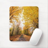 Tapis De Souris Chemin de marche du Foliage d'automne (Avec souris)