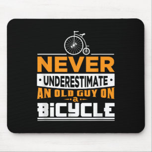 Tapis De Souris Chemise À Vélo Pour Grand-Père Cycliste Citation A