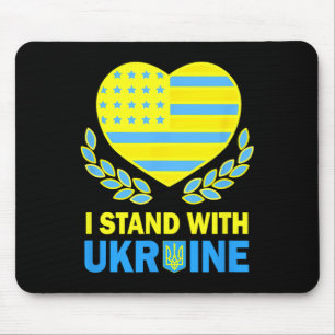 Tapis De Souris Chemise America Stand With Ukraine Ukrainien Drape