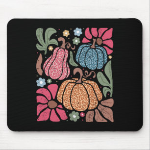 Tapis De Souris Chemise Automne Femmes Citrouille Vintage Automne 